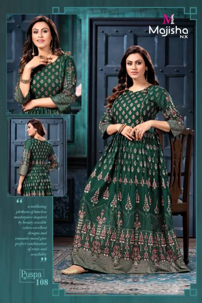 Puspa By Majisha Nx Festive Wear rayon Kurti Collection